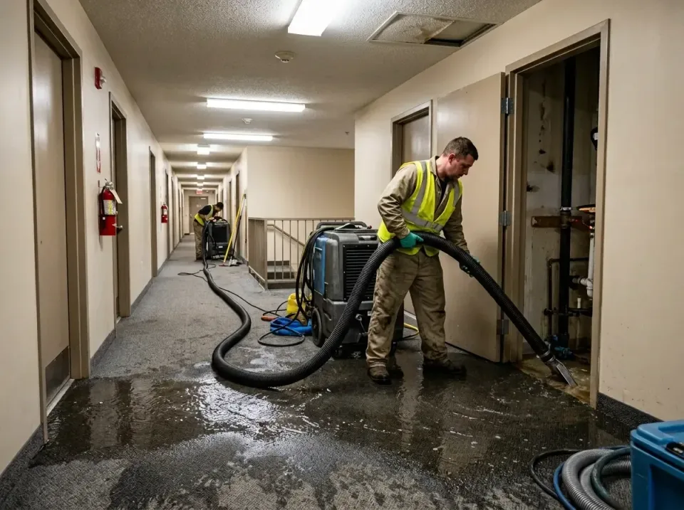 multi-unit-apartment-hallway-f-005 — frequently asked questions, Emergency Burst Pipe Water Extraction & Removal in Day Heig…